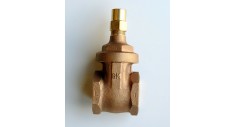 Bronze 'WRAS' approved gate valve screwed bsp lockshield